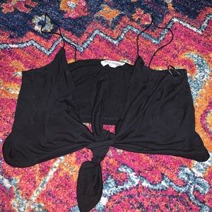 black wrap around / tie tank